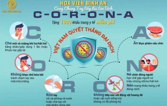 HOA VIÊN BÌNH AN CÙNG CHUNG TAY ĐẨY LÙI ĐẠI DỊCH CORONA
