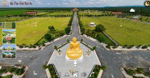 Một góc nhìn từ kính thực tế ảo tại Hoa Viên Bình An